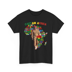 Ibrahim Traore Graphic Tee: African Captain Unisex Heavy Cotton Shirt