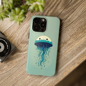 Cute Cartoon Jellyfish Phone Case, Ocean Nature-Themed Phone Case, iPhone/Samsung Galaxy Phone Case, Cute Gift Ideas