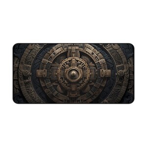 Aztec Mayan Calendar Desk Mat: Large Gaming Mousepad image 9