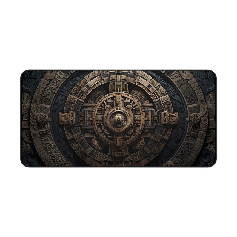 Aztec Mayan Calendar Desk Mat: Large Gaming Mousepad image 9