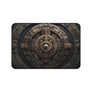 Aztec Mayan Calendar Desk Mat: Large Gaming Mousepad image 7