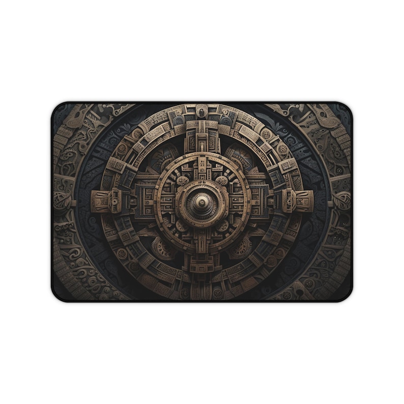 Aztec Mayan Calendar Desk Mat: Large Gaming Mousepad image 7