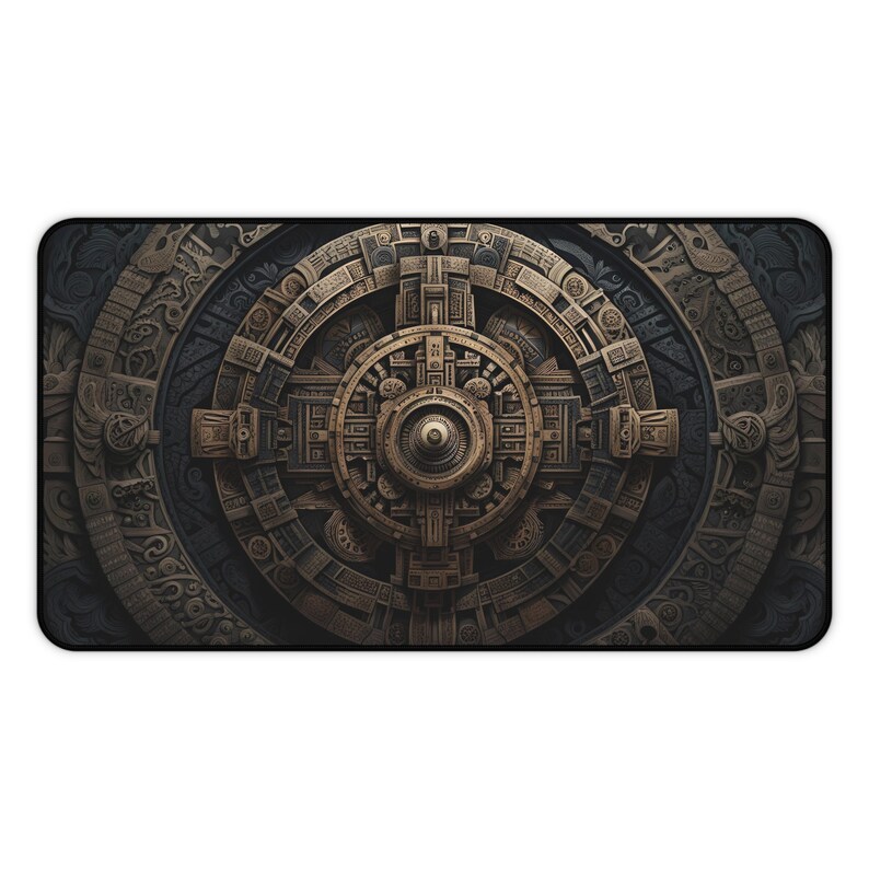 Aztec Mayan Calendar Desk Mat: Large Gaming Mousepad image 8