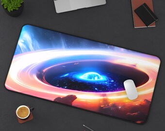 Black Hole Desk Mat, Space Lover Mousepad, Extra Large Card Game Playmat