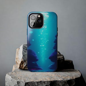 Jellyfish Bloom Phone Case, Ocean Nature-Themed Phone Case, Colorful Blue Ocean, Unique Artistic Phone Case, iPhone/Samsung Galaxy Case