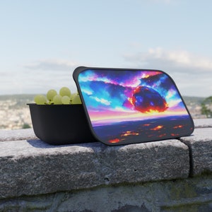 Beautiful Armageddon Bento Lunch Box, Cool Artistic Bento Box, Sustainable Eco-Friendly Plastic Alternative Lunchbox