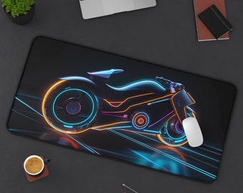 Tron Bike Desk Mat: Sci-Fi Gaming Mousepad, Extra Large Playmat