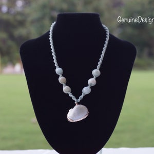 Shell Necklace | macrame necklace | Seashell Adjustable Necklace |  Unique Seashell Necklace | Seashell Necklace.