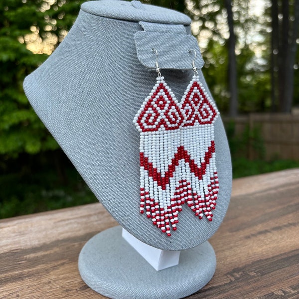 Tribal High Fashion | Beaded Chic Earrings | Native American Handmade Beaded Earrings| Bohemian Earrings