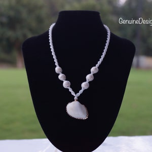 Seashell Necklace | macrame necklace | Seashell Adjustable Necklace |  Unique Seashell Necklace | Shell Necklace.
