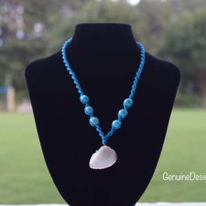 Handmade Seashell Necklace | macrame necklace | Seashell Adjustable Necklace |  Unique Seashell Necklace | Shell Necklace.