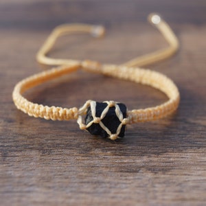 Black Tourmaline Bracelet | Raw Tourmaline Bracelet | Genuine Black Tourmaline | Handmade Bracelets | Crystal Bracelets | Gemstone Bracelet.