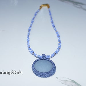 Blue Celestite  Pendant | Celestite Macrame Necklace | Celestite Stone | Handmade necklace | Crystal Necklace | gemstone Pendant.