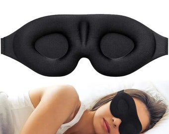 Máscara para dormir. Memory Foam extra comfort 3D eye mask - antifaz para dormir. Cómoda máscara para dormir 3d para hombres y mujeres.