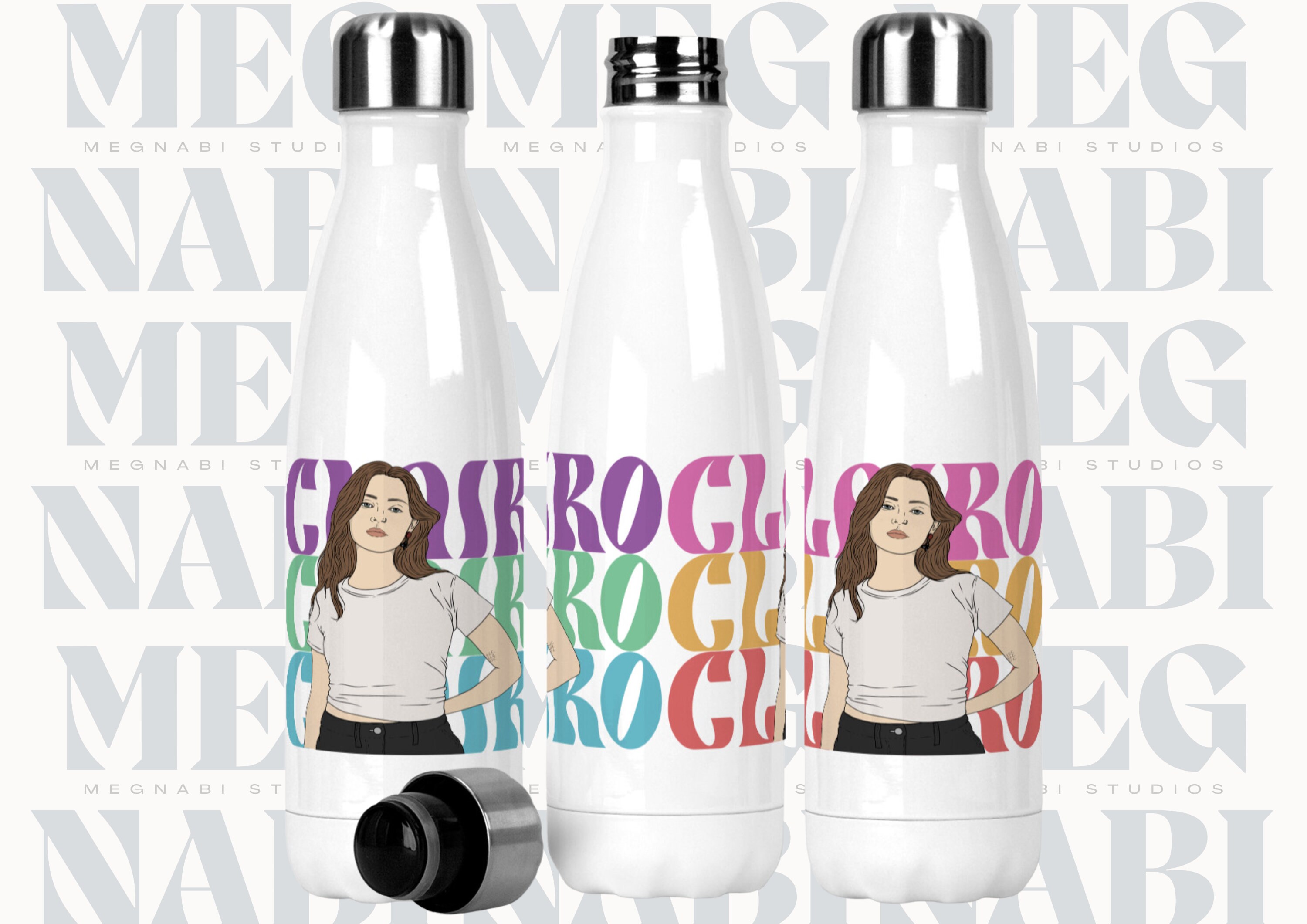 CLAIRO Metal Bottle, Music, Women in Music, Gift Idea, Drinking Bottle, Music Merch, LGBTQ Bottle, Art, Drinkware, Music Merch