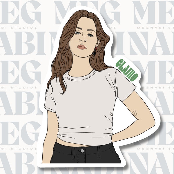 CLAIRO High Quality Gloss Sticker, Alternative Music, Women in Music, Gift Idea, Indie Sticker, Music Sticker, LGBTQ Sticker, Art