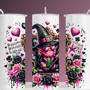 Wicked Leprechaun Tumbler Wrap: Musical Theatre Design (PNG Digital Download)