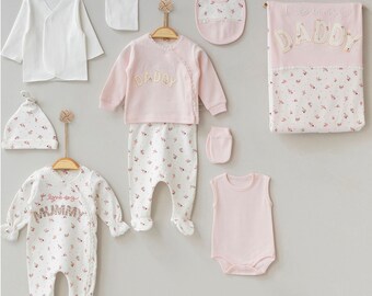 Newborn Coming Home Outfit Girl, Newborn Baby Girl Hospital Exit Outfit, Newborn Girl Clothing Set, Baby Shower Gift Girl (10-Piece)