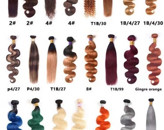 Color Virgin Human Hair Bundles| 10A Brazilian human hair|100% unprocessed human hair| Hair extensions| Weave hair extensions