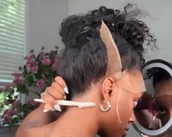 HD 360 Lace Wig Human Hair | Natural Pre-Plucked Hairline | 360 Full Lace Front Wig with Elastic Band | Glueless Install | 12”- 30” Inches