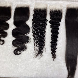 Premium laceclosure & lace frontals | 100% Virgin Human Hair | Transparent and HD Lace | Customizable Lengths and Textures
