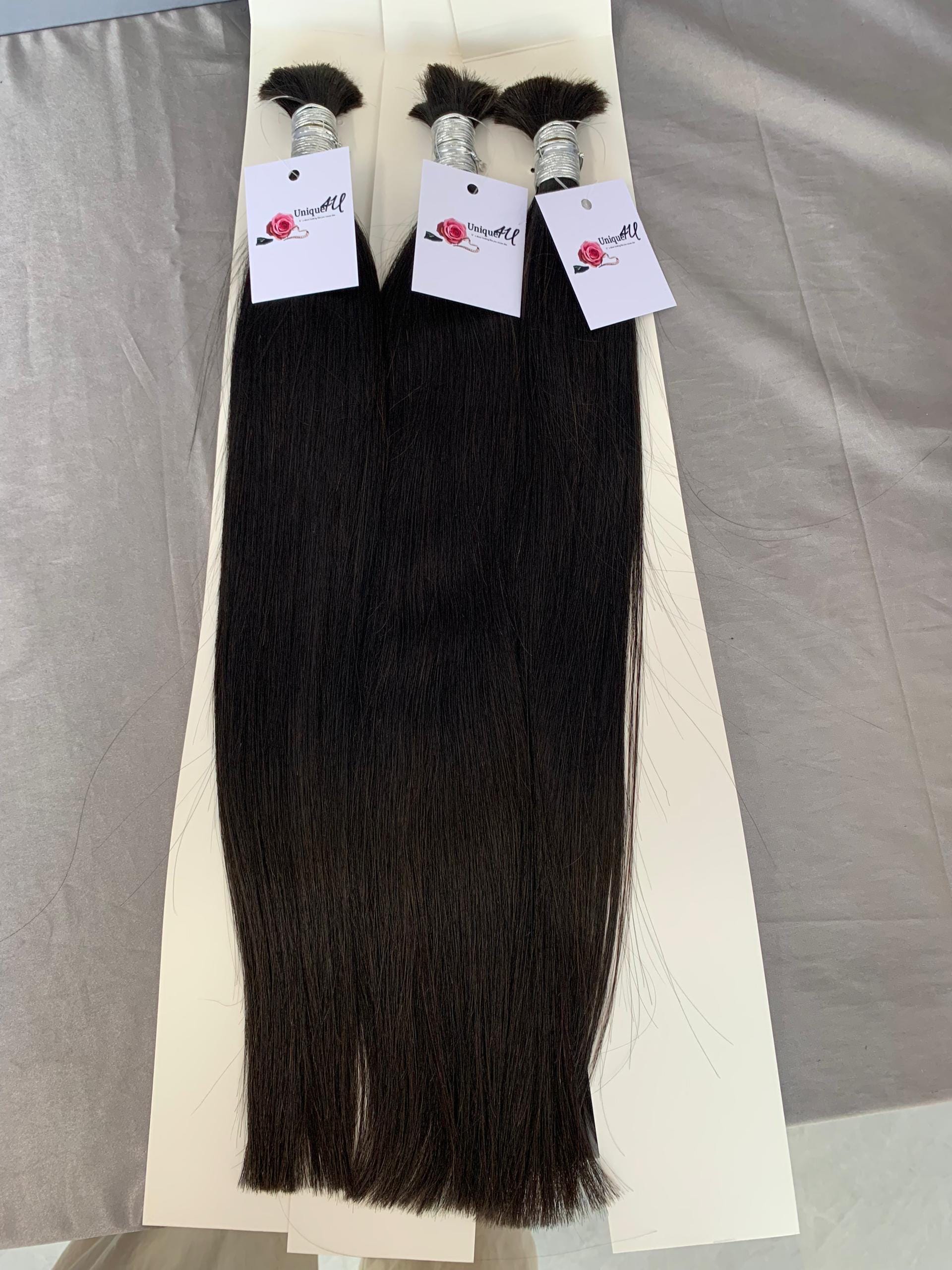 Bulk Human Hair Extensions| 100% Virgin hair| No Weft| Perfect for Goddess Braid| Braiding Human Hair| Bohemian Braids| 100g Human Hair| #1B