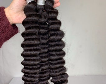 Virgin Deep Wave Human Hair Weave Bundle| High Quality Hair| Hair Extensions