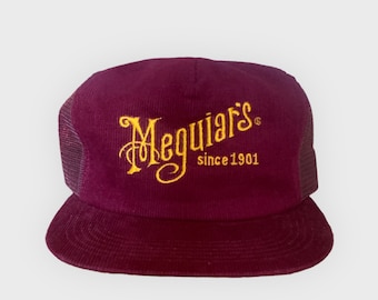 Meguiar’s Car Care Corduroy Snapback Hat Mid 90s