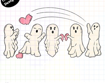 Anti Valentines Ghost -Design-PNG-Digital-Haunt-Love-Valentines-Ghost-Afterlife-Boo-Couple-Anti Valentines-Black-White-Broken Heart-RAAN