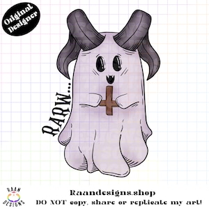 Rawr Demon Ghost-PNG-TShirt-Design-Digital-Raan-Monster-Böse-Dunkel-Pentagramm-Schlange-Süße-Hexe-Geweih-Dunkel-Gothic-Ziege-Hell-Emo