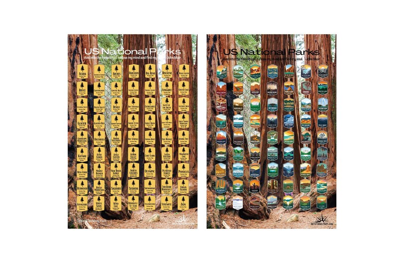 BOGO US National Parks Scratchoff Poster, Scratchoff Map, Bucket List