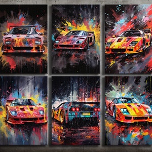 Ferrari F40 High-quality paintings/posters | Ferrari Bundle | Digital Prints