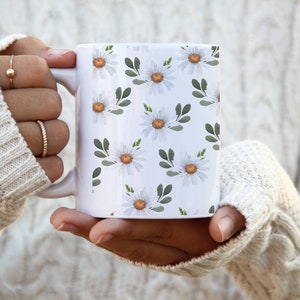 Daisy Mug, Daisy Gifts, Daisy Flower Cup, Daisy Flower Coffee, Daisy Coffee Cup, Daisy Gifts For Her, Daisy Gifts Women, Flower Lover Gift