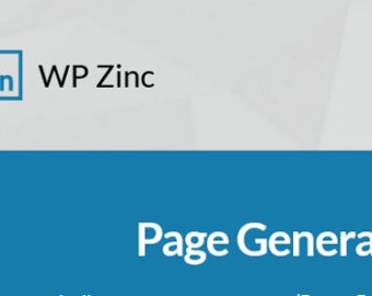 WPzinc Page Generator Pro For WordPress GPL Download