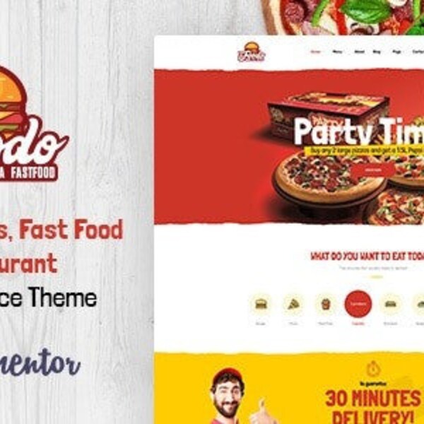 Foodo Fast Food Restaurant WordPress Theme GPL Download