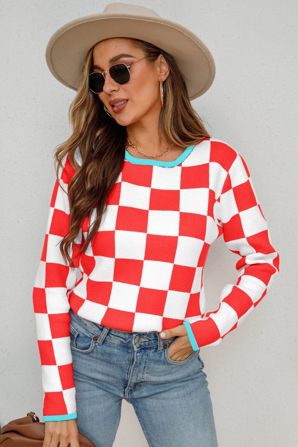 Checkered Sweater Etsy Singapore