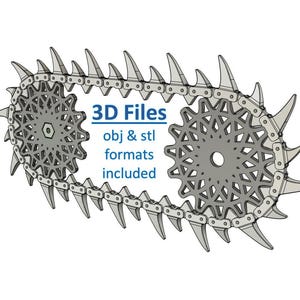 Chainsaw Man Cosplay Sprockets & Chain - DIGITAL ONLY - 3D Models for Printing