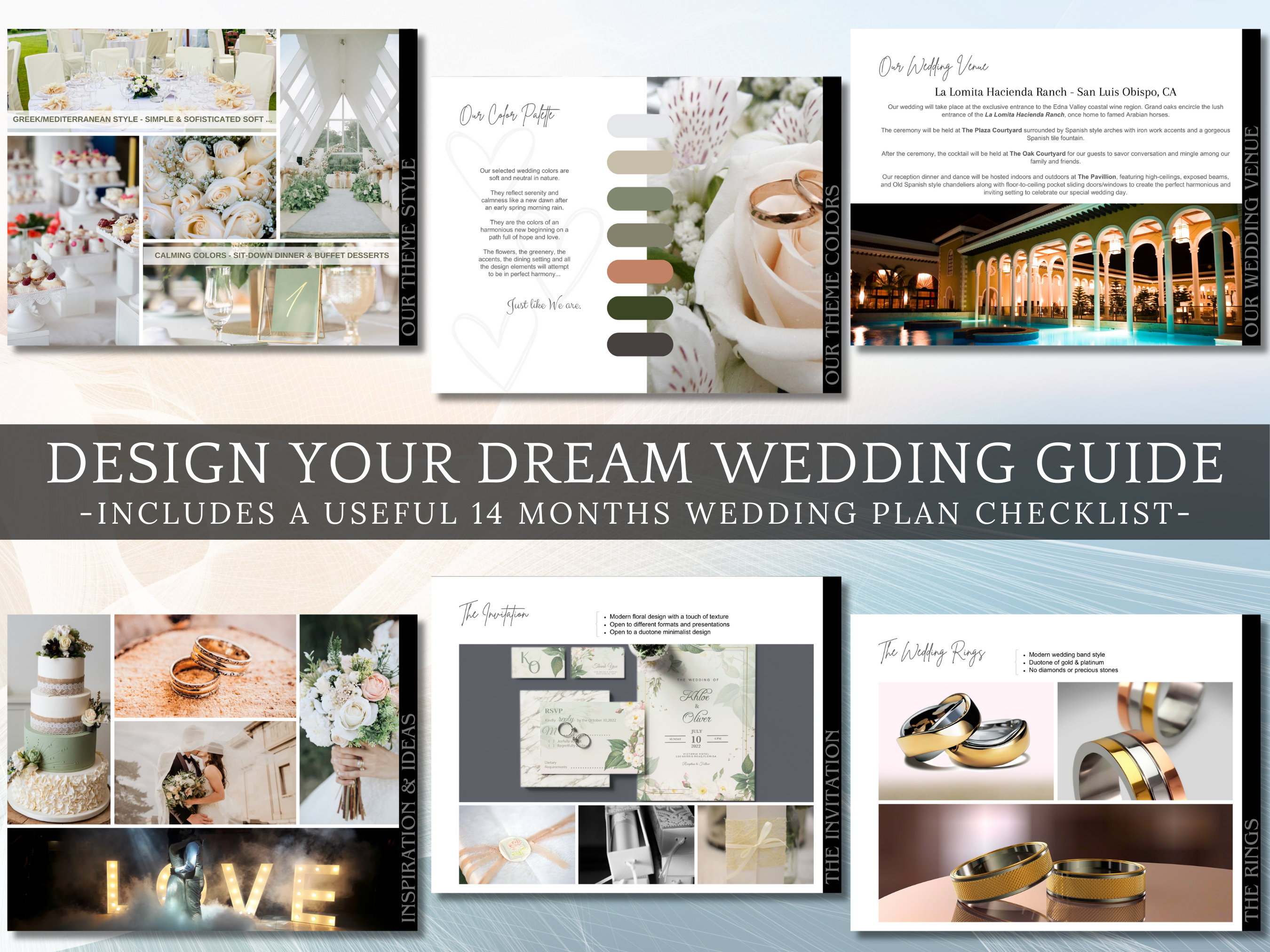 The Ultimate Wedding Design Guide & Inspirational Mood Board Canva ...