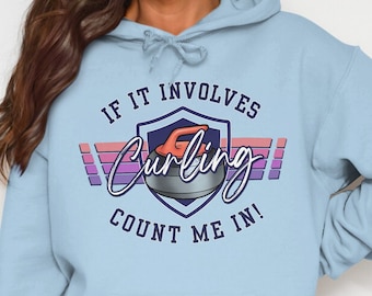 Trendy Curling Sport Shirt, Women's Curling Themed Gift, Funny