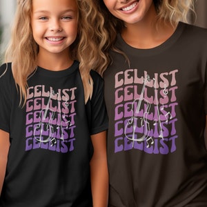 Retro Cellist T-Shirt, Cello Musician Tee, Unisex Music Gift afbeelding 2