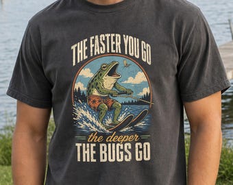 Camiseta o sudadera de esquí acuático, camiseta divertida de deportes acuáticos, regalo para amantes de la vida en el lago, suéter para actividades al aire libre.