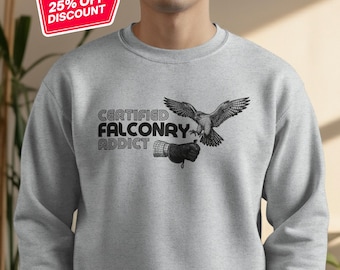 Funny Falconry T-Shirt or Sweatshirt, Gift for Falconer, Bird Handler Shirt, Birds of Prey Graphic Tee, Cool Hawk Shirt