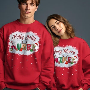 Husband and wife christmas jumpers top