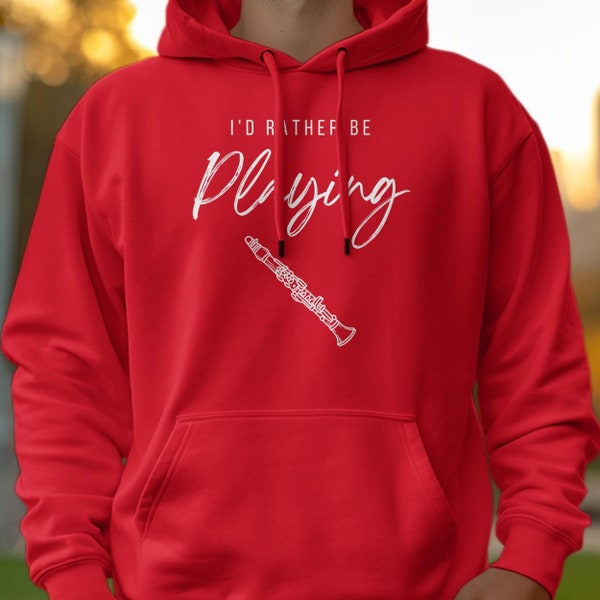 Clarinet Hoodie T-Shirt Gift, Clarinet Player Sweater, School Band, Orchestra, Clarinetist Shirt, Clarinet Lover Gift, Clarinet Pullover