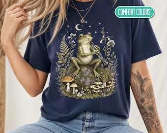 Oboe T-Shirt or Sweatshirt, Whimsical Oboist Shirt, Goblincore Frog Musician Gift