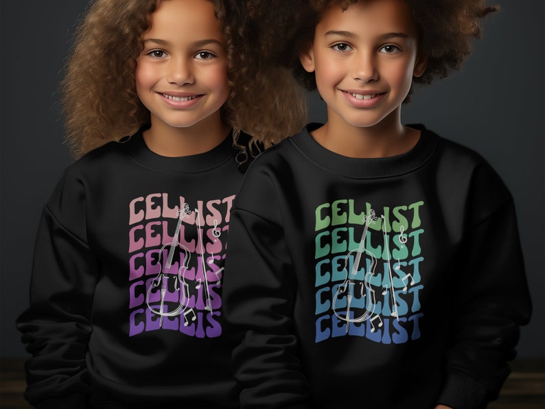 Retro Cellist T-Shirt, Cello Musician Tee, Unisex Music Gift afbeelding 3