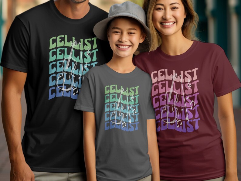 Retro Cellist T-Shirt, Cello Musician Tee, Unisex Music Gift afbeelding 6
