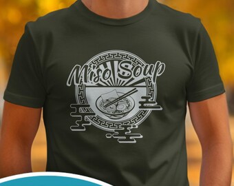 Camiseta para amantes de la sopa miso, regalo original para amantes de la comida, para quienes disfrutan de la comida asiática, camiseta gráfica de chef japonés, sudadera con capucha única de miso, sudadera con capucha de comida oriental.