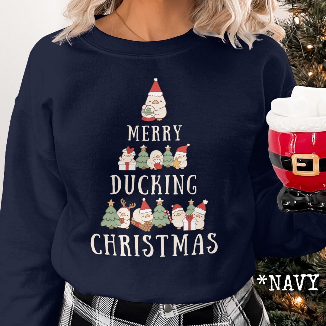 Fun Sweaters Funny Christmas Sweater, Kawaii Duck Christmas, Sarcastic Xmas Shirt ...
