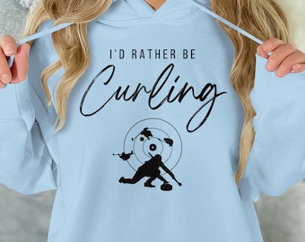 Curling Sport Shirt Gift, Curling Fan Hoodie, Curling Lover Hoodie, Curler Dad Gift, Funny Curling Addict T-Shirt, Curling Mom Gift